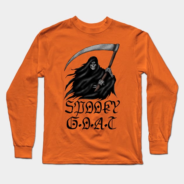 SPOOKY GOAT Long Sleeve T-Shirt by Myartstor 